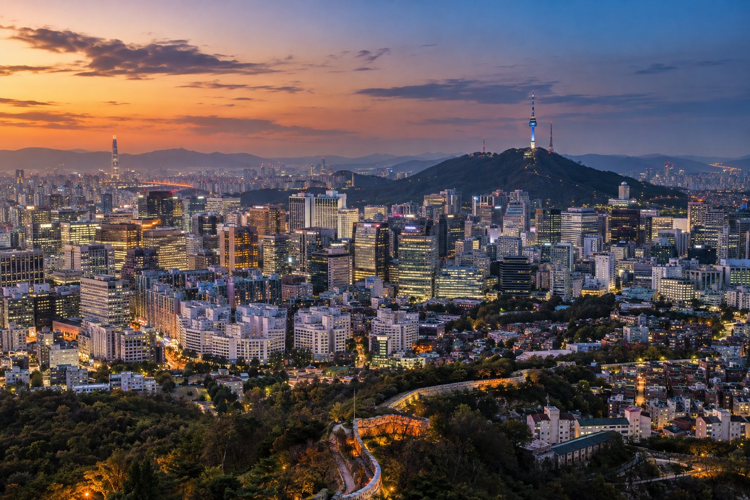 韓国の都市風景